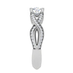 Load image into Gallery viewer, 2-Carat Lab Grown Solitaire Diamond Twisted Shank Platinum Ring JL PT RP RD LG G 148-D
