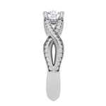 Load image into Gallery viewer, 1-Carat Lab Grown Solitaire Diamond Twisted Shank Platinum Ring JL PT RP RD LG 148-B
