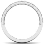 Load image into Gallery viewer, 3mm Half Eternity Ring with Diamonds and Milgrain Finish in Platinum JL PT 435   Jewelove
