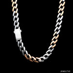 Load image into Gallery viewer, Platinum Rose Gold Chain with Matte &amp; Hi-Polish for Men JL PT CH 1268   Jewelove.US
