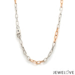 Load image into Gallery viewer, 4mm Platinum Rose Gold Rectangular Chain for Men JL PT CH 1472
