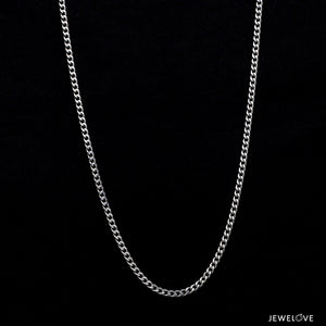 2mm Platinum Curb Chain Uni-sex JL PT CH 982-A   Jewelove.US