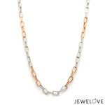 Load image into Gallery viewer, 4mm Platinum Rose Gold Rectangular Chain for Men JL PT CH 1472
