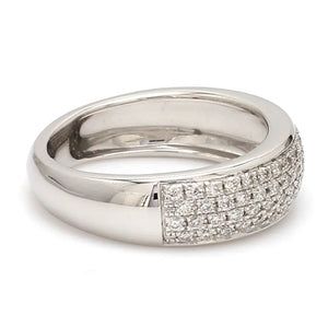 4 Row Designer Platinum Half Eternity Wedding Ring SJ PTO 269   Jewelove