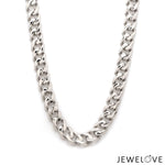 Load image into Gallery viewer, 7.75mm Platinum Heavy Double Side Hi-Polish &amp; Matte Finish Chain for Men JL PT CH 1227   Jewelove.US
