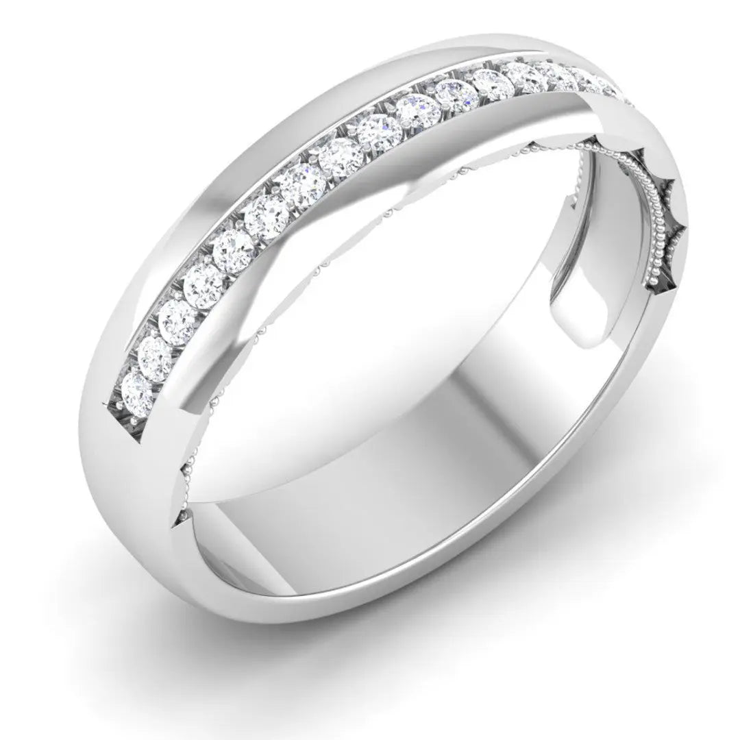Lab Grown Diamond 9 Stone Half Eternity Ring | Mansi Jewelry