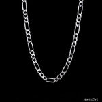 Load image into Gallery viewer, 4.5mm Linked Figaro Platinum Sachin Chain for Men JL PT CH 717   Jewelove
