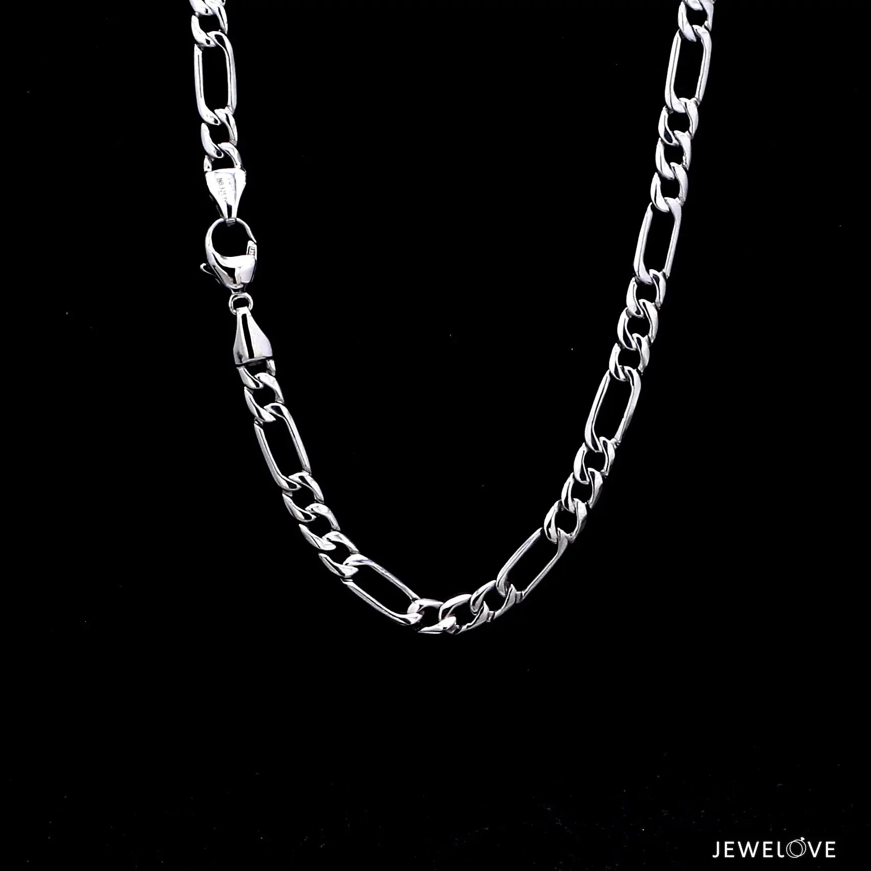 4.5mm Linked Figaro Platinum Sachin Chain for Men JL PT CH 717   Jewelove