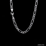 Load image into Gallery viewer, 4.5mm Linked Figaro Platinum Sachin Chain for Men JL PT CH 717   Jewelove
