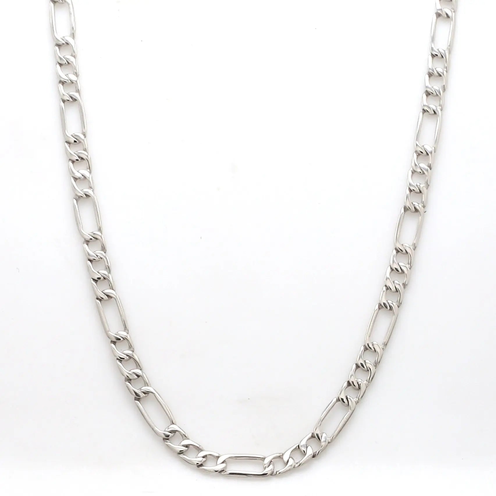 4.5mm Linked Figaro Platinum Sachin Chain for Men JL PT CH 717   Jewelove