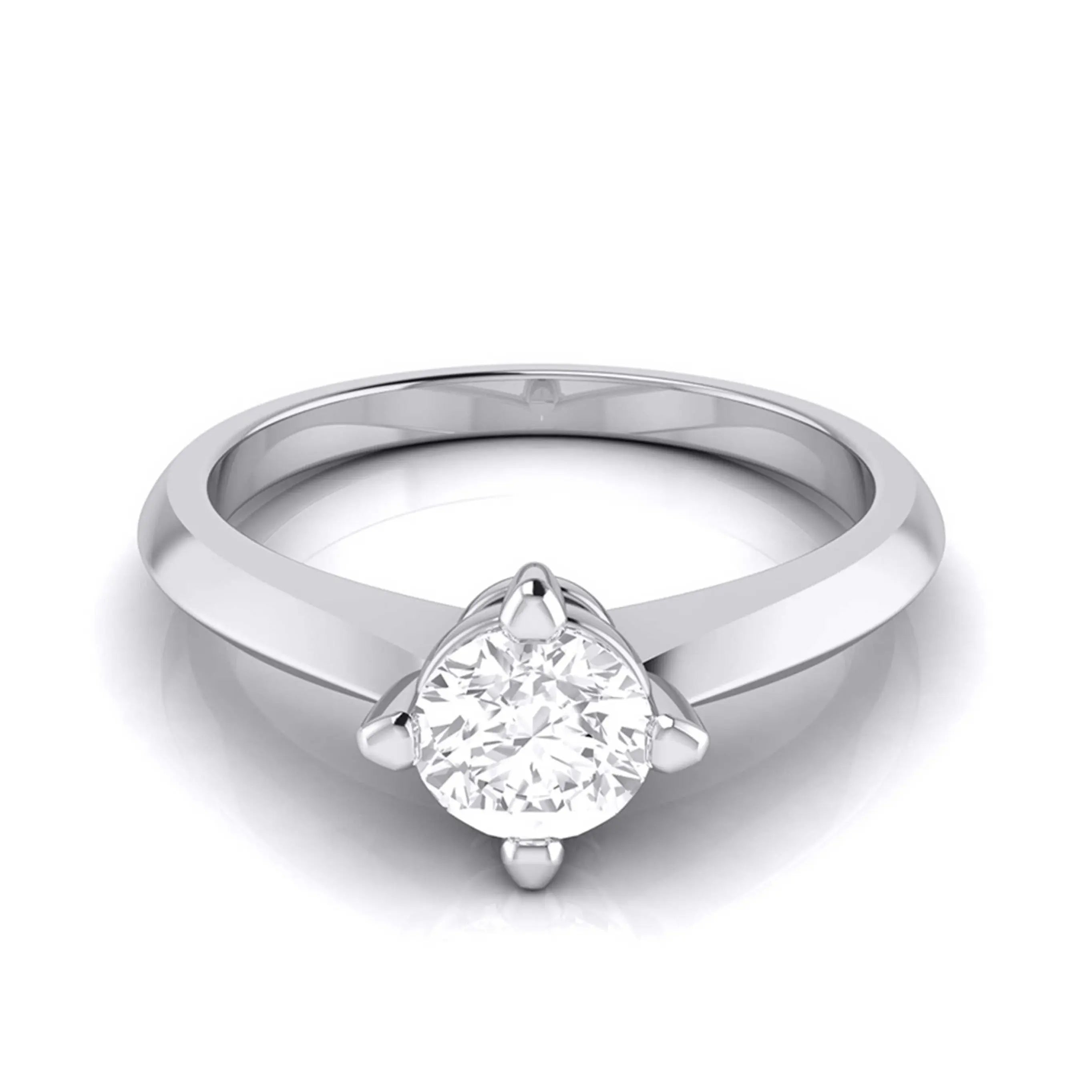 40-Pointer Platinum Solitaire Engagement Ring JL PT G 121   Jewelove.US