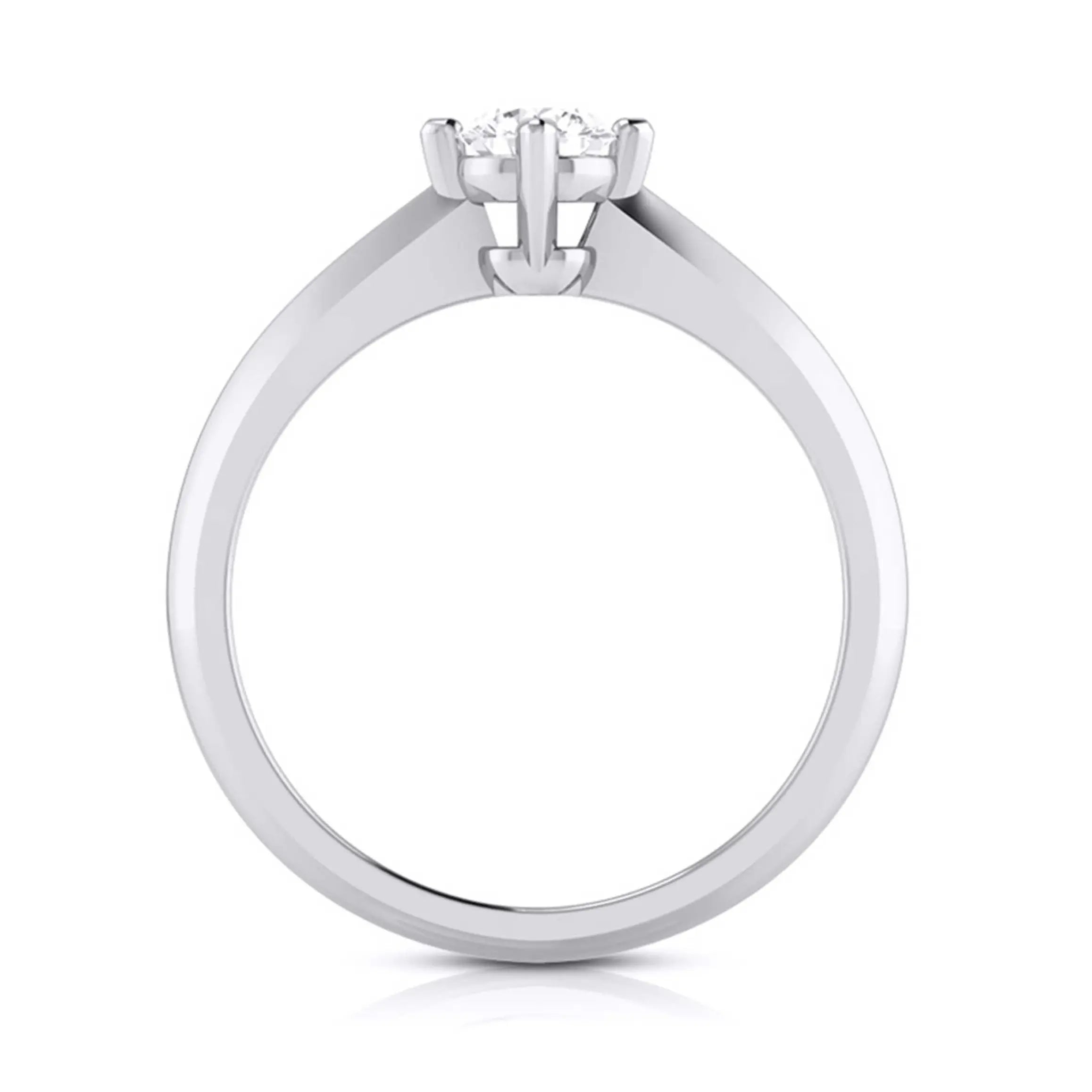 40-Pointer Platinum Solitaire Engagement Ring JL PT G 121   Jewelove.US
