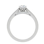 Load image into Gallery viewer, 2-Carat Lab Grown Solitaire Diamond Shank Platinum Engagement Ring JL PT RP RD LG-143-B

