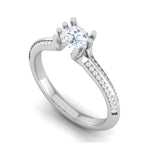 Load image into Gallery viewer, 50-Pointer Lab Grown Solitaire Diamond Split Shank Platinum Ring JL PT RP RD LG G 170
