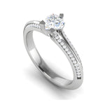 Load image into Gallery viewer, 50-Pointer Heart Cut Solitaire Split Diamond Shank Platinum Ring JL PT RP HS 187-A   Jewelove.US
