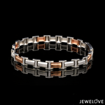 Load image into Gallery viewer, Men of Platinum | 6.75mm Platinum 18K Rose Gold Bracelet for Men JL PTB 1369
