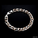 Load image into Gallery viewer, Men of Platinum | 7.25mm Platinum &amp; 18k Rose Gold Bracelet for Men JL PTB 1344
