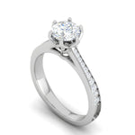 Load image into Gallery viewer, 2-Carat Lab Grown Solitaire Diamond Shank Platinum Engagement Ring JL PT RV RD LG G 108-D
