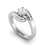 Load image into Gallery viewer, 1-Carat Lab Grown Solitaire Diamond Platinum Engagement Ring JL PT RP RD LG-139
