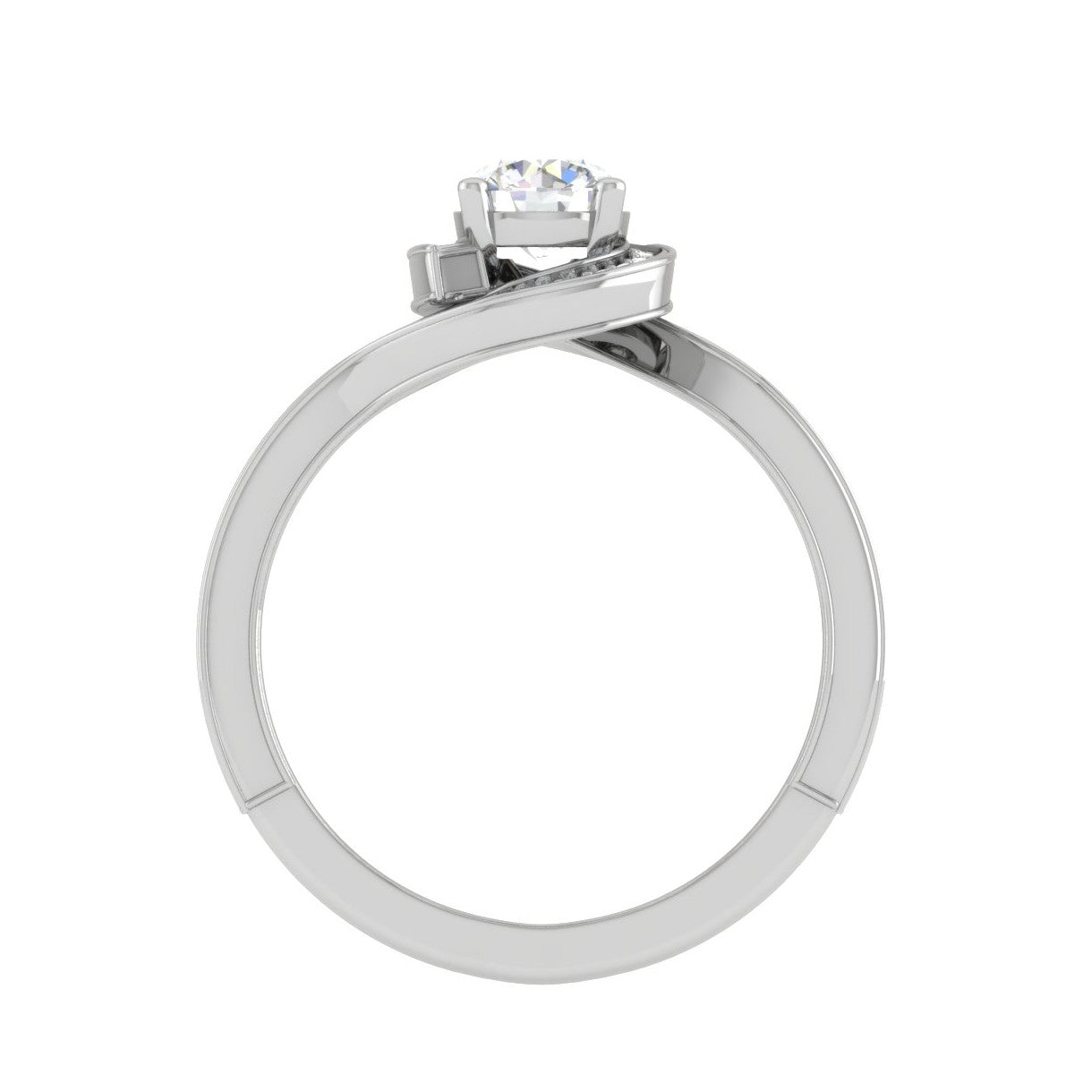 1-Carat Solitaire Halo Diamond Shank Platinum Ring JL PT RP RD LG G 178-B