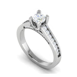 Load image into Gallery viewer, 50-Pointer Solitaire Diamond Shank Platinum Ring JL PT RP RD 140-A
