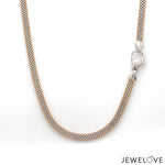 Load image into Gallery viewer, 4mm Platinum + 18K Rose Gold Double Side Chain for Men JL PT CH 1419
