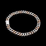 Load image into Gallery viewer, Men of Platinum | 7mm Platinum 18K Rose Gold Cuban Bracelet for Men JL PTB 1366
