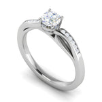 Load image into Gallery viewer, 1.50-Carat Lab Grown Solitaire Diamond Shank Platinum Ring JL PT RP RD LG G 138-C
