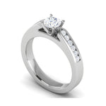 Load image into Gallery viewer, 2-Carat Lab Grown Solitaire Diamond Shank Platinum Engagement Ring JL PT RV RD LG-112-B
