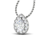 Load image into Gallery viewer, 50-Pointer Pear Solitaire Cut Platinum Diamond Pendant JL PT PF PS 111-A   Jewelove.US
