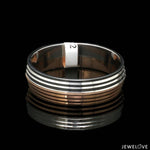 Load image into Gallery viewer, Platinum Love Bands with Rose Gold Ring JL PT 1420
