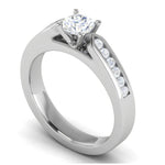 Load image into Gallery viewer, 50-Pointer Lab Grown Solitaire Diamond Shank Platinum Ring for Women JL PT RV RD LG G 112
