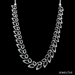 Load image into Gallery viewer, Platinum Evara Diamond Necklace &amp; Earrings Set JL PT NE 341  Necklace-only-VVS-GH Jewelove.US
