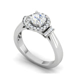 Load image into Gallery viewer, 2-Carat Lab Grown Solitaire Halo Diamond Platinum Engagement Ring JL PT LG G WB5996E-D
