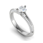 Load image into Gallery viewer, 70-Pointer Heart Cut Solitaire Split Diamond Shank Platinum Ring JL PT RP HS 187-B   Jewelove.US
