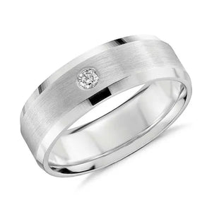 4mm Single Diamond Platinum Band for Men JL PT 475-A   Jewelove.US