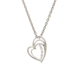 Load image into Gallery viewer, 5 Diamond Platinum Heart Pendant with Diamonds JL PT P 8097   Jewelove.US
