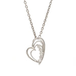 Load image into Gallery viewer, 5 Diamond Platinum Heart Pendant with Diamonds JL PT P 8097   Jewelove.US
