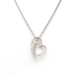 Load image into Gallery viewer, 5 Diamond Platinum Heart Pendant with Diamonds JL PT P 8097   Jewelove.US
