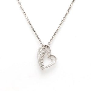 5 Diamond Platinum Heart Pendant with Diamonds JL PT P 8097   Jewelove.US