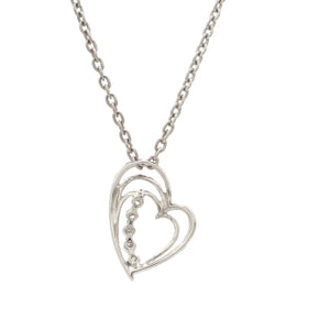 5 Diamond Platinum Heart Pendant with Diamonds JL PT P 8097   Jewelove.US