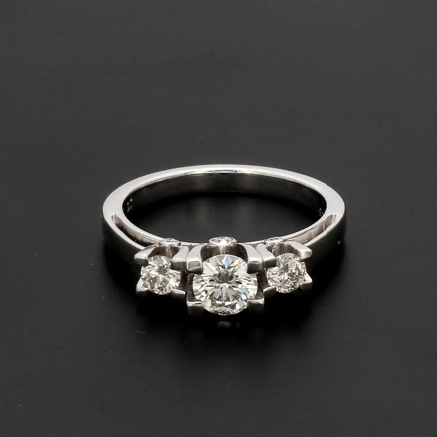 50 Pointer - 3 Diamond Mystery Platinum Solitaire Ring JL PT 561   Jewelove.US