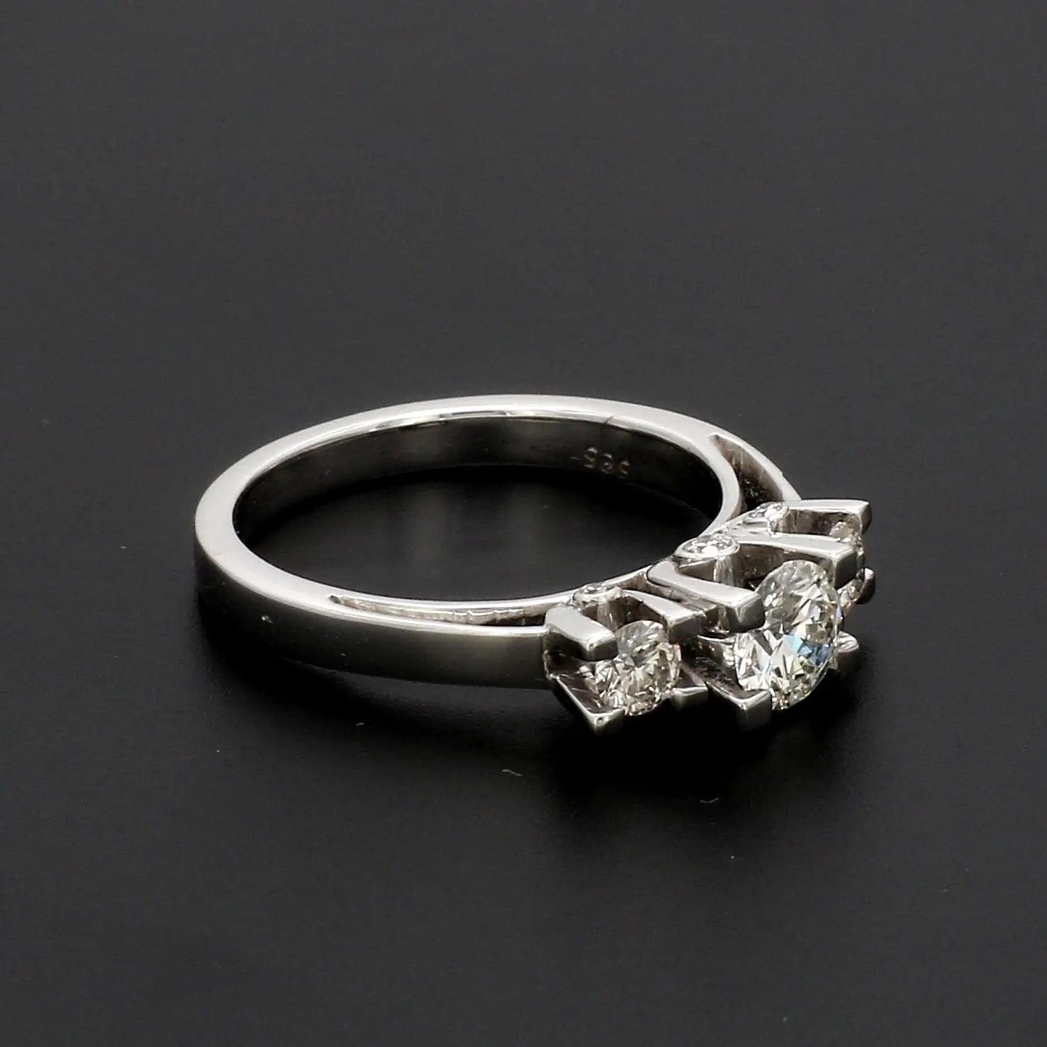 50 Pointer - 3 Diamond Mystery Platinum Solitaire Ring JL PT 561   Jewelove.US