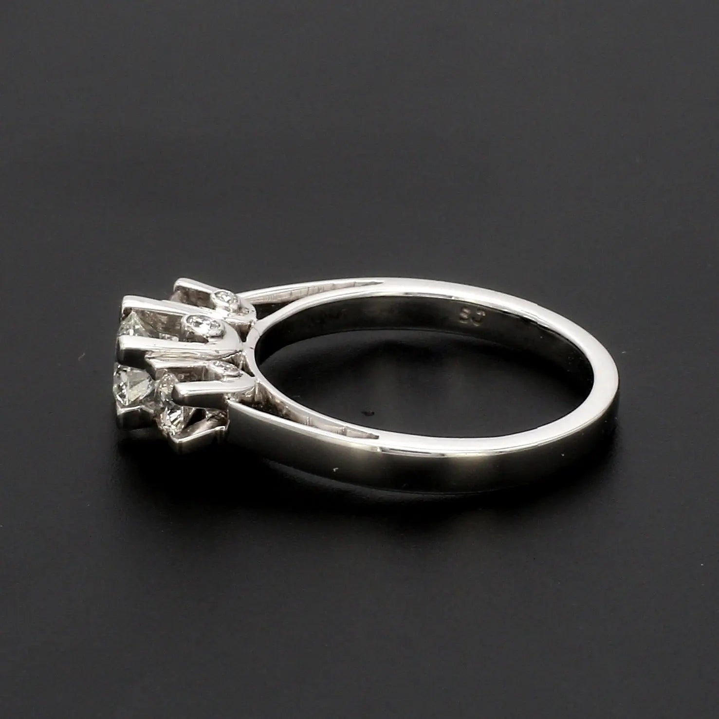 50 Pointer - 3 Diamond Mystery Platinum Solitaire Ring JL PT 561   Jewelove.US