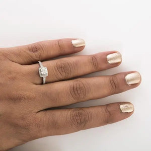 50 Pointer Designer Raised Solitaire Platinum Ring for Women JL PT 560   Jewelove.US