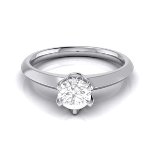 50-Pointer Flowery Platinum Solitaire Engagement Ring JL PT G 106-A   Jewelove.US