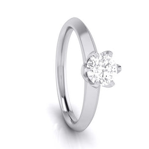 50-Pointer Flowery Platinum Solitaire Engagement Ring JL PT G 106-A   Jewelove.US