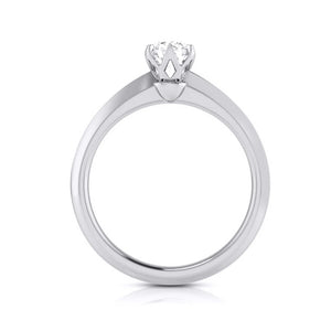 50-Pointer Flowery Platinum Solitaire Engagement Ring JL PT G 106-A   Jewelove.US