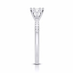 Load image into Gallery viewer, 50-Pointer Flowery Platinum Solitaire Engagement Ring with Diamond Shank JL PT G 105-A   Jewelove.US
