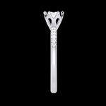 Load image into Gallery viewer, 1-Carat Lab Grown Solitaire Flowery Platinum Engagement Ring with Diamond Shank JL PT LG G 105-C
